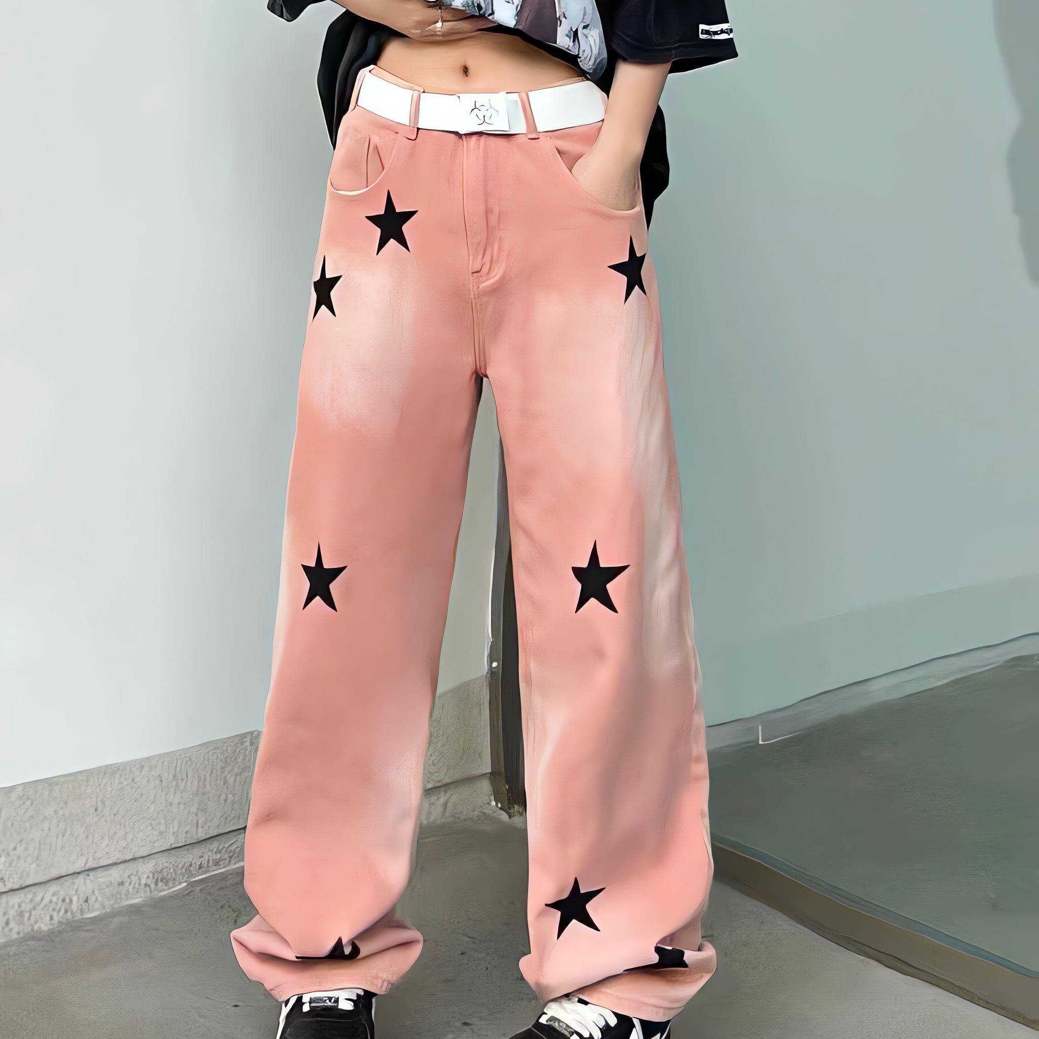 Y2K Star Printed Jeans - KAYSMAR
