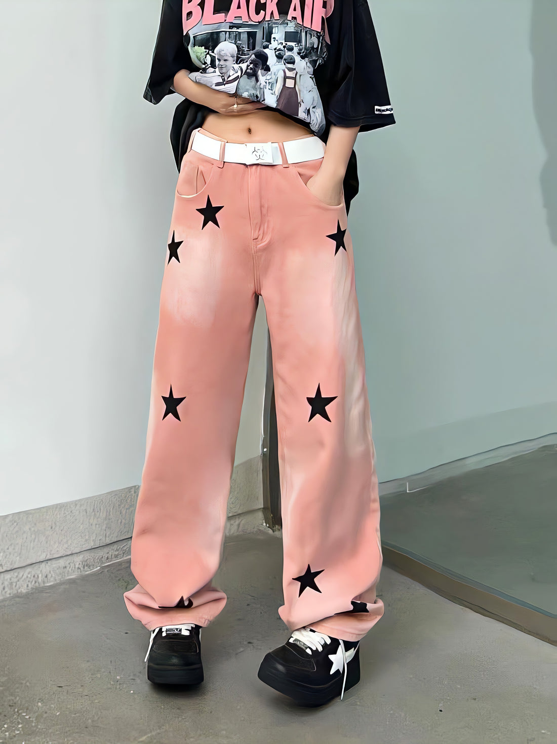 Y2K Star Printed Jeans - KAYSMAR