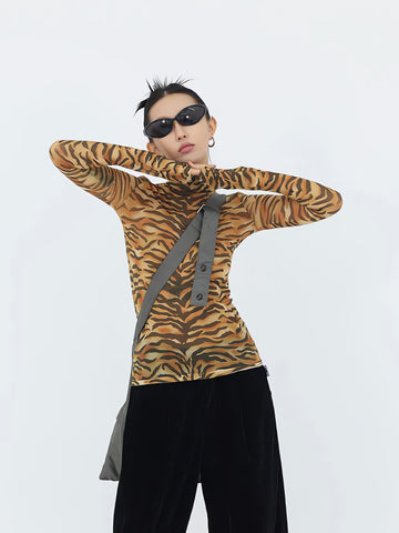 Y2K Tiger Mesh Top - KAYSMAR