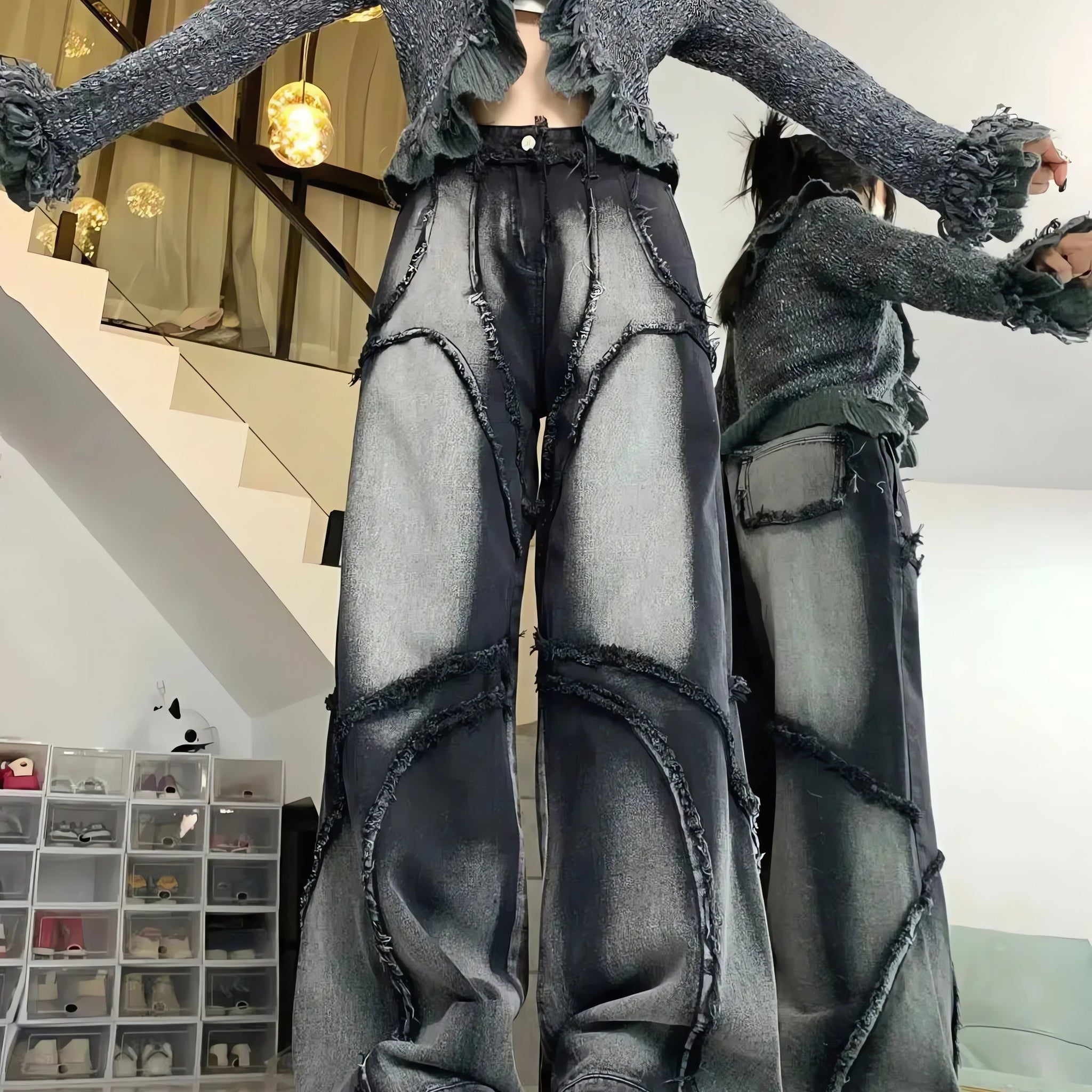 Y2K Wide Leg Jeans - KAYSMAR