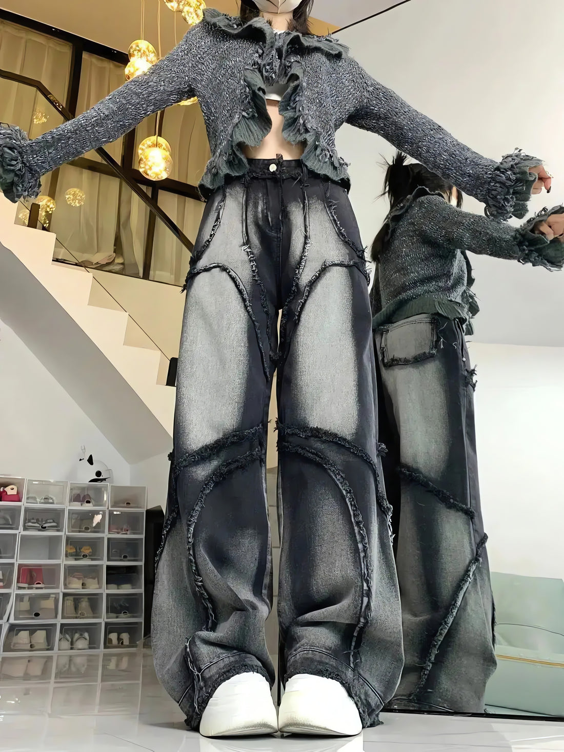 Y2K Wide Leg Jeans - KAYSMAR