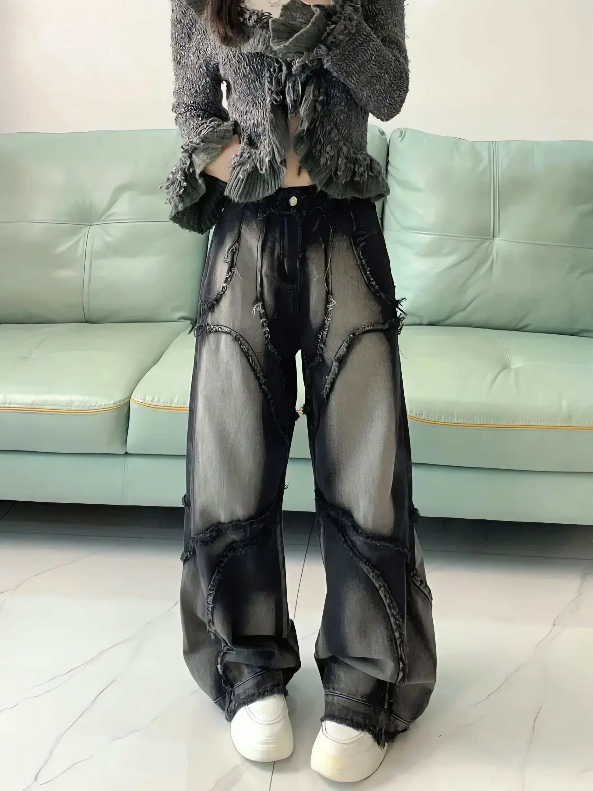 Y2K Wide Leg Jeans - KAYSMAR