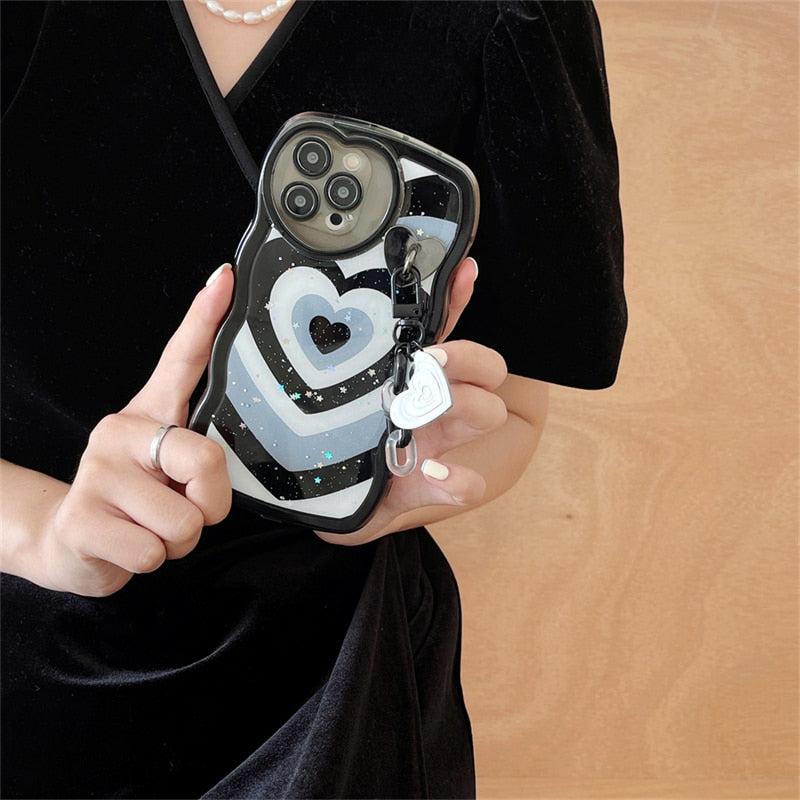Y2k Chain and Heart iPhone Case - KAYSMAR