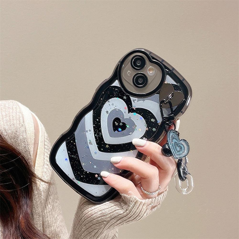 Y2k Chain and Heart iPhone Case - KAYSMAR