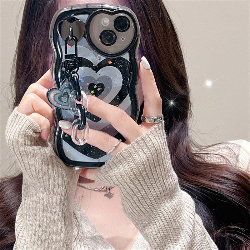 Y2k Chain and Heart iPhone Case - KAYSMAR