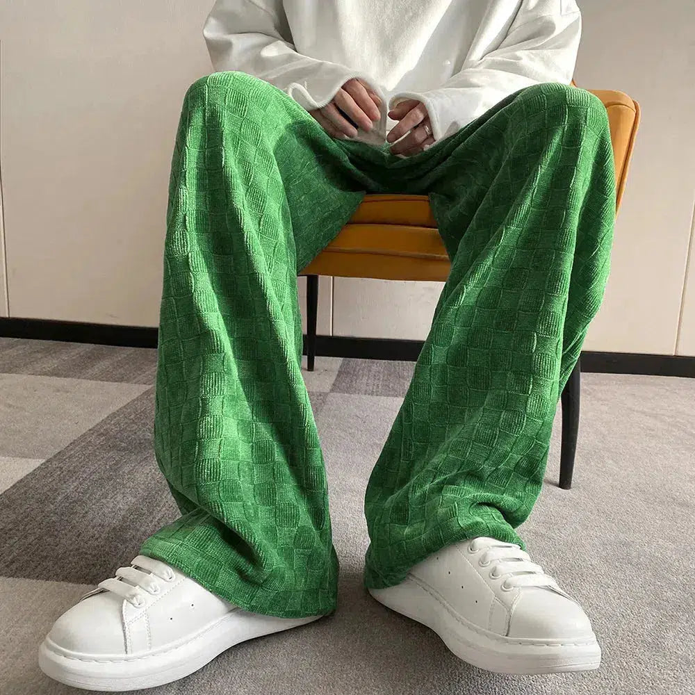 Y2K Checkered Elasticated Sweatpants - KAYSMAR