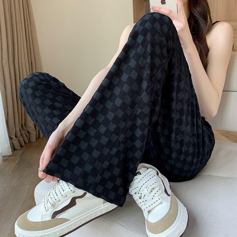 Y2K Checkered Sweatpants - KAYSMAR