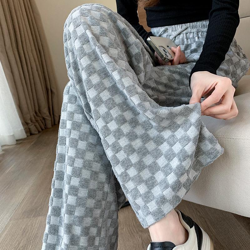 Y2K Checkered Sweatpants - KAYSMAR