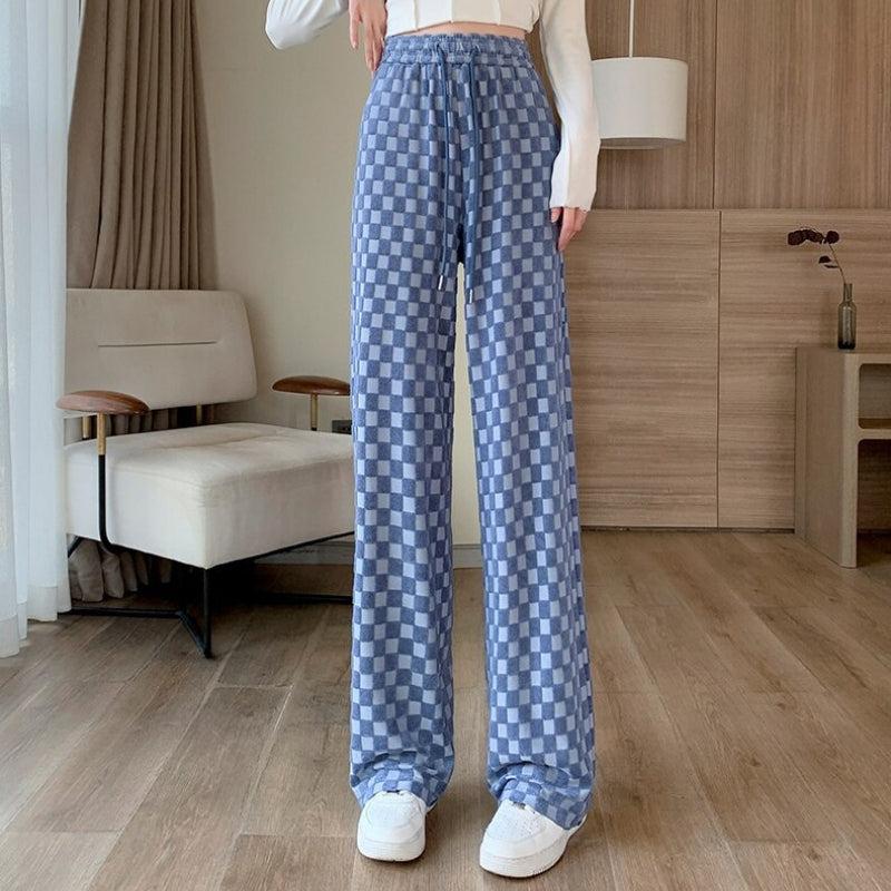 Y2K Checkered Sweatpants - KAYSMAR