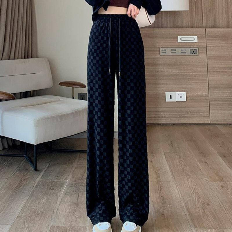 Y2K Checkered Sweatpants - KAYSMAR