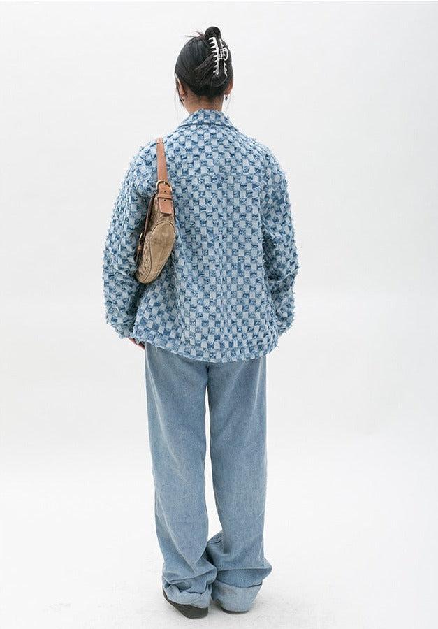 Y2K Checkered Zip Up Jacket - KAYSMAR