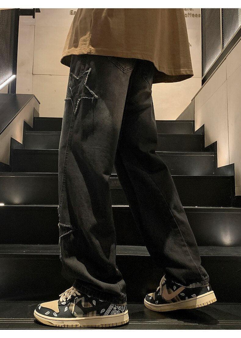 Y2K Star Embroidered Jeans - KAYSMAR