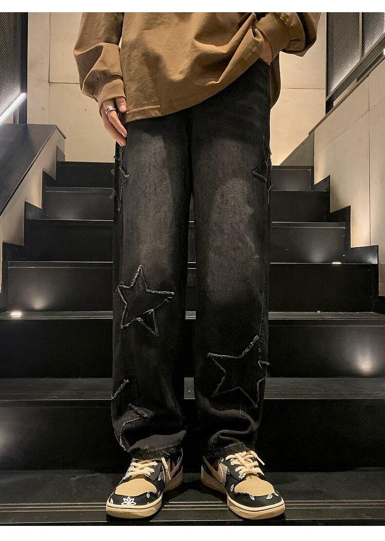 Y2K Star Embroidered Jeans - KAYSMAR