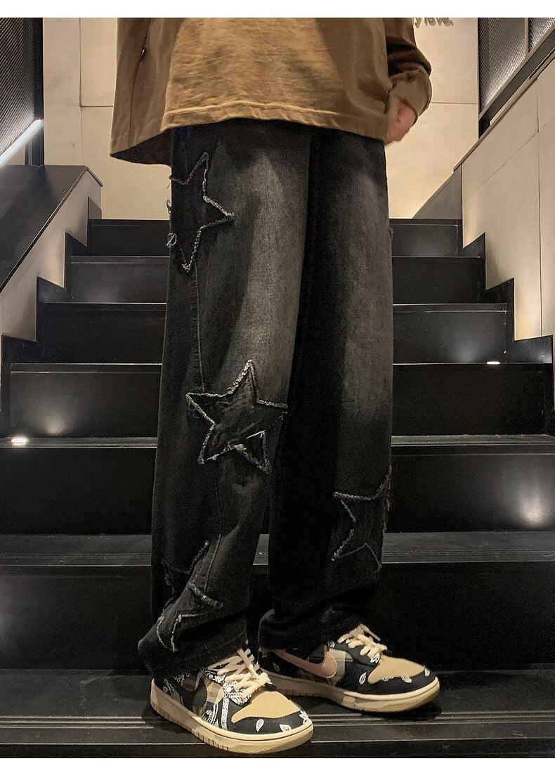 Y2K Star Embroidered Jeans - KAYSMAR