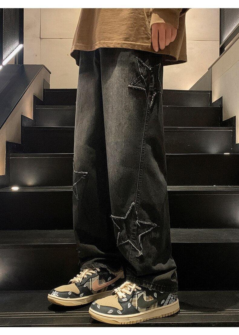 Y2K Star Embroidered Jeans - KAYSMAR