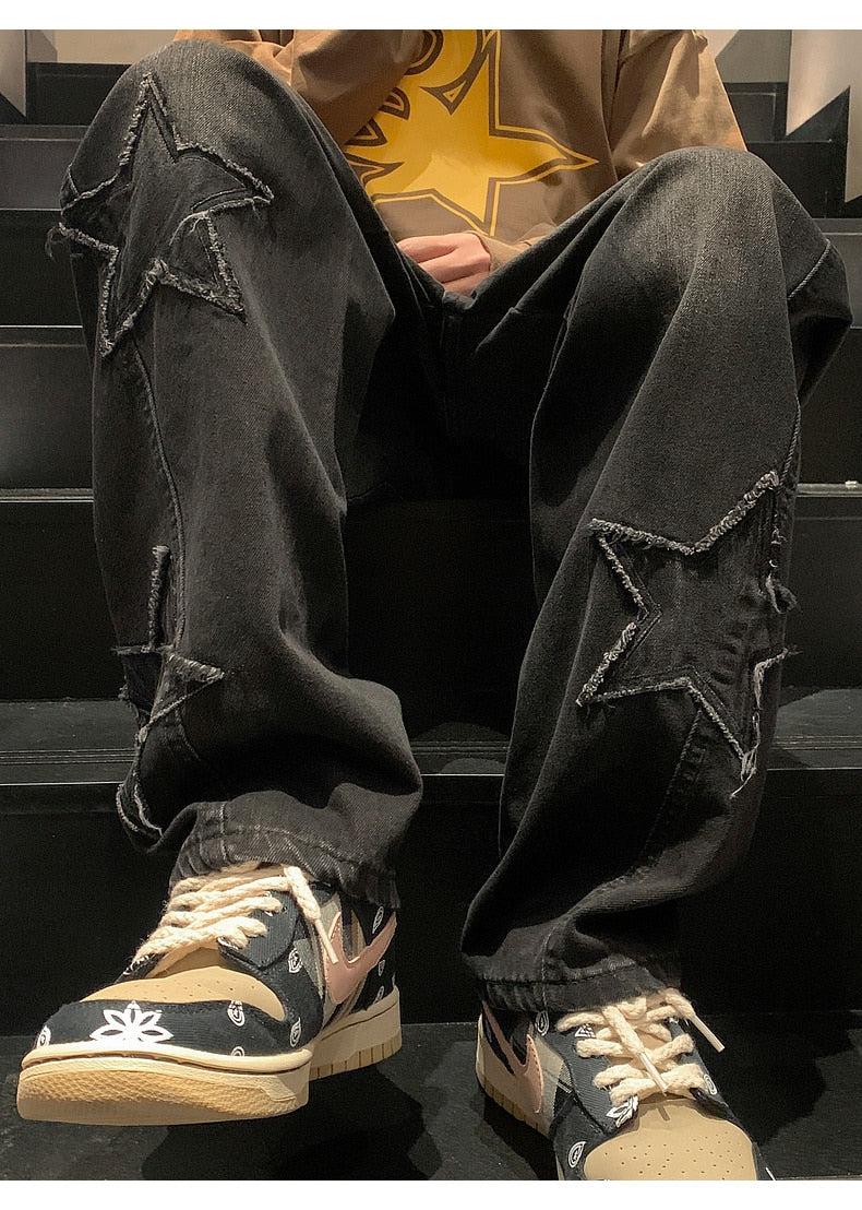 Y2K Star Embroidered Jeans - KAYSMAR