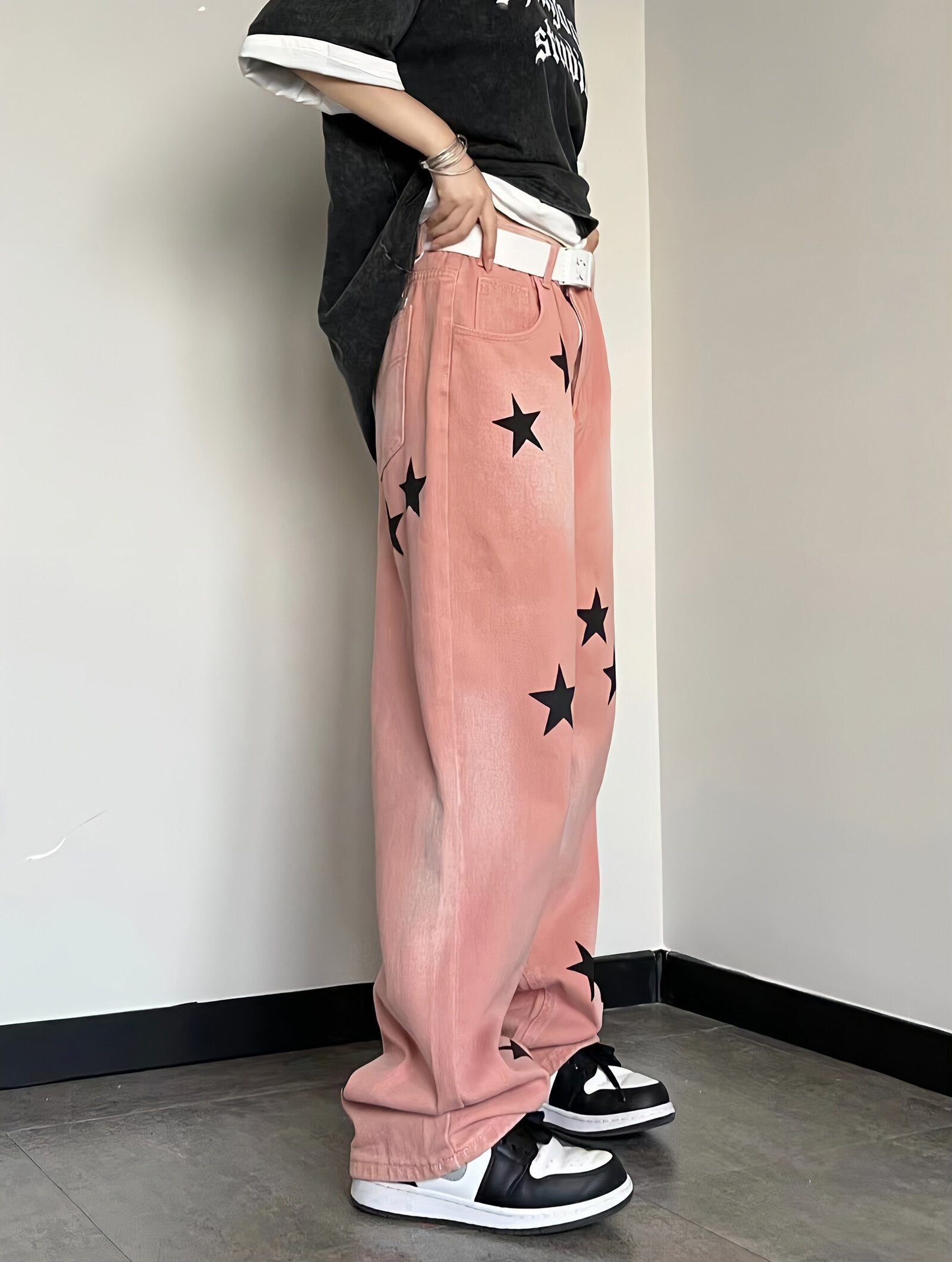 Y2K Star Printed Jeans - KAYSMAR