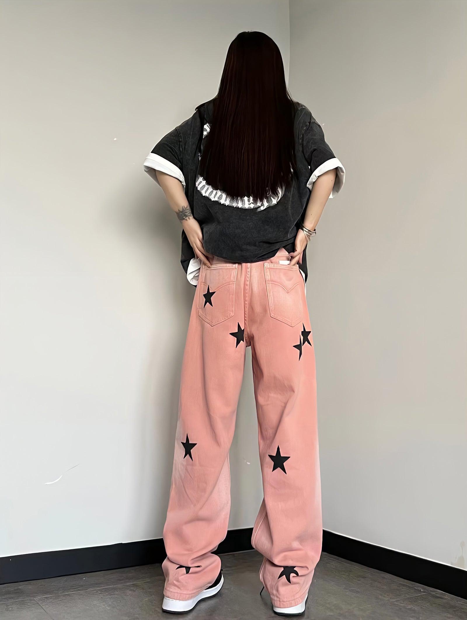 Y2K Star Printed Jeans - KAYSMAR