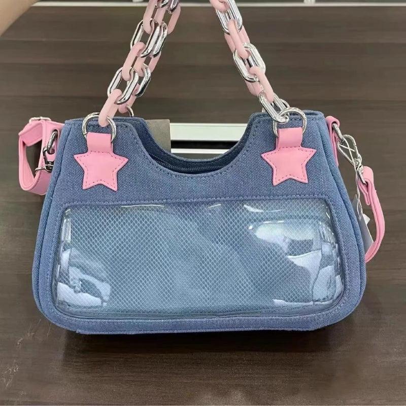 Y2k Star Transparent Denim Bag - KAYSMAR