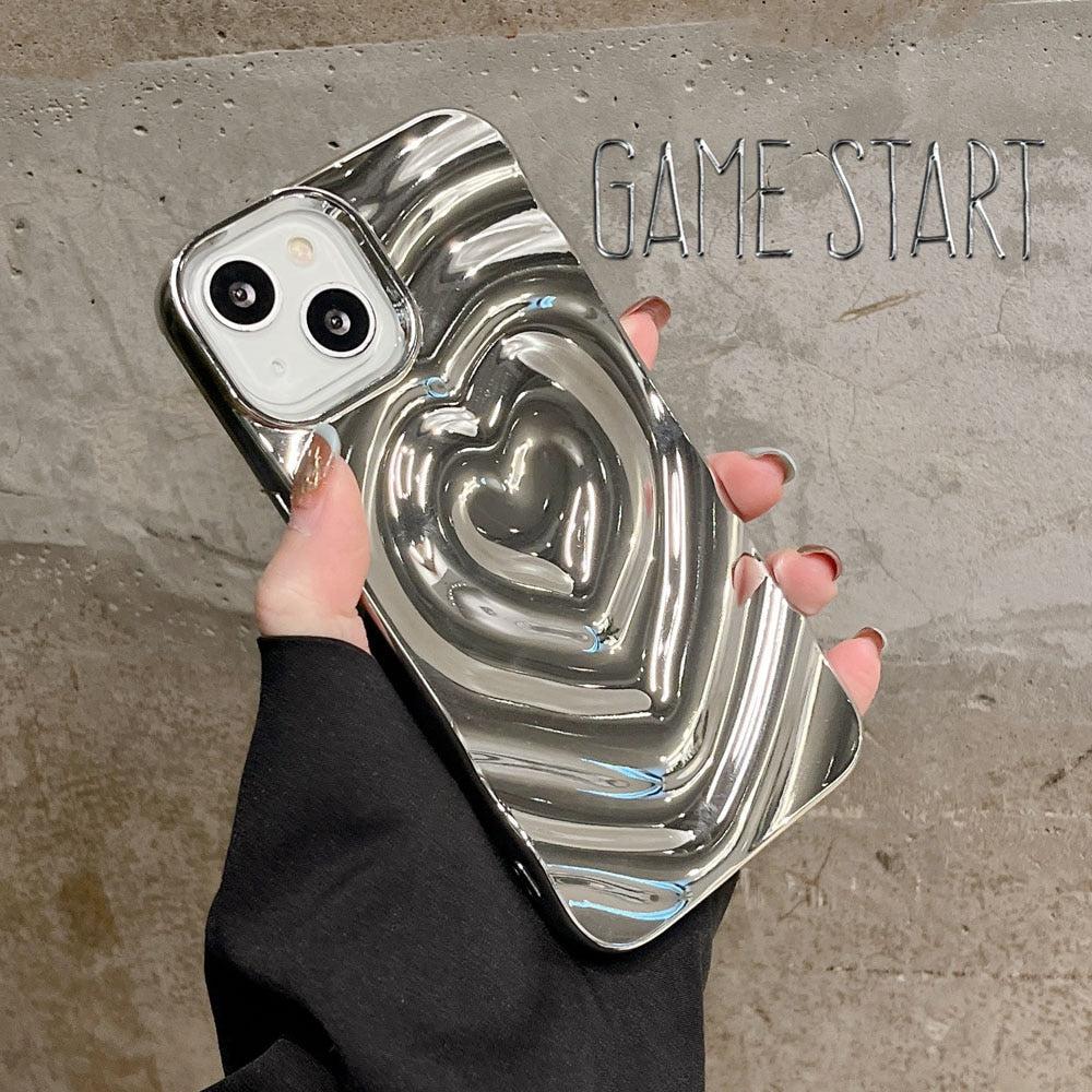 Y2k Wavy Heart iPhone Case - KAYSMAR