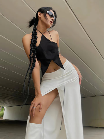 Y2k Star Lace Up Backless Top - KAYSMAR