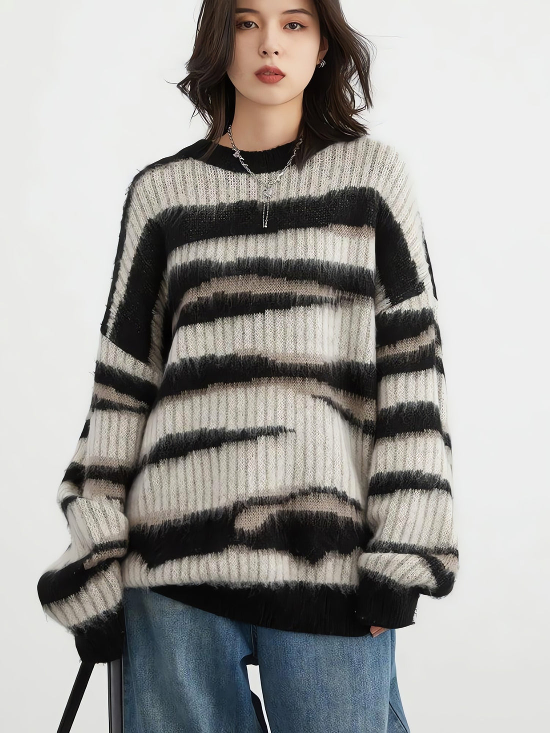 Zebra Knitted Sweater - KAYSMAR