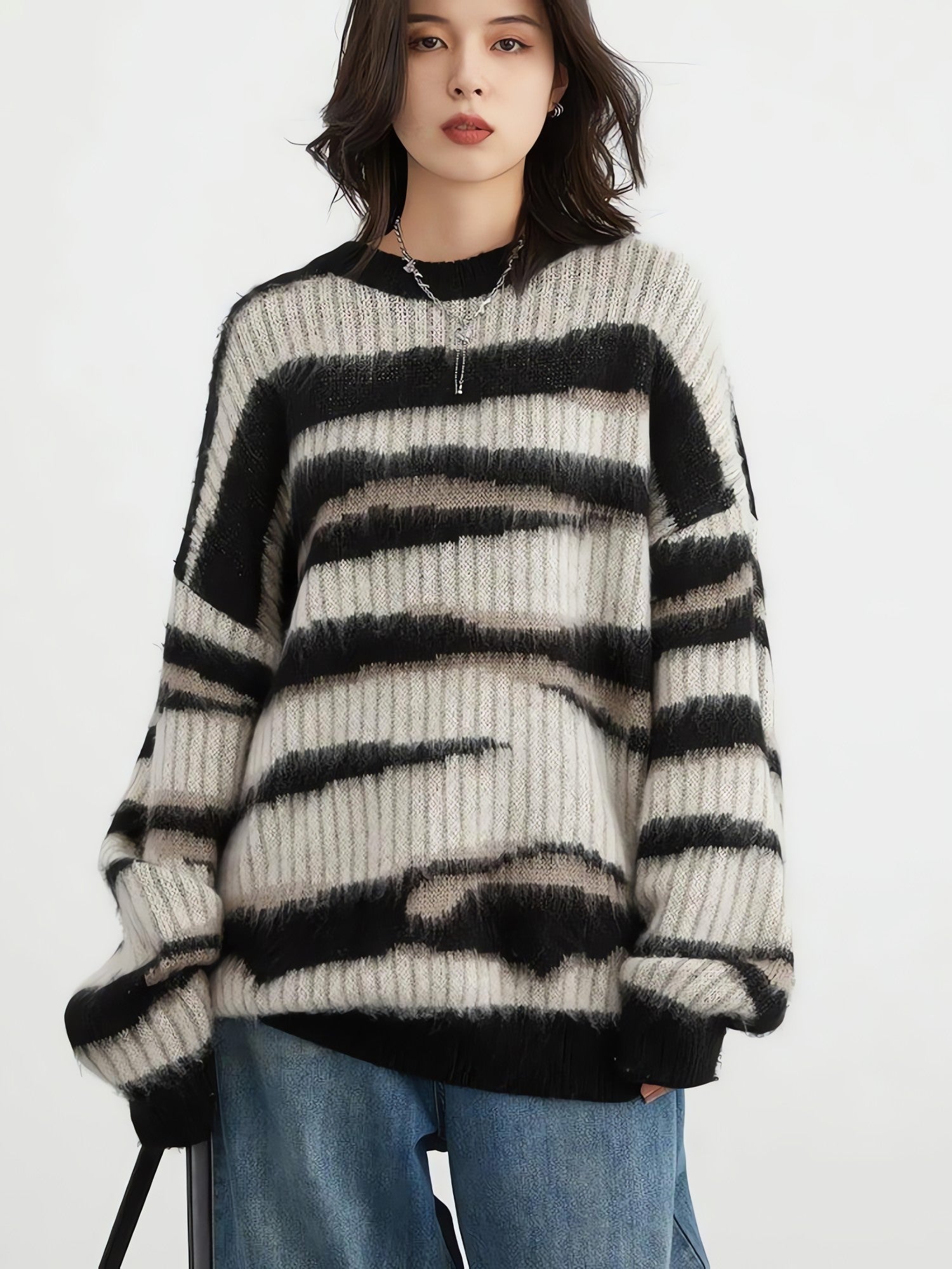 Zebra Knitted Sweater - KAYSMAR
