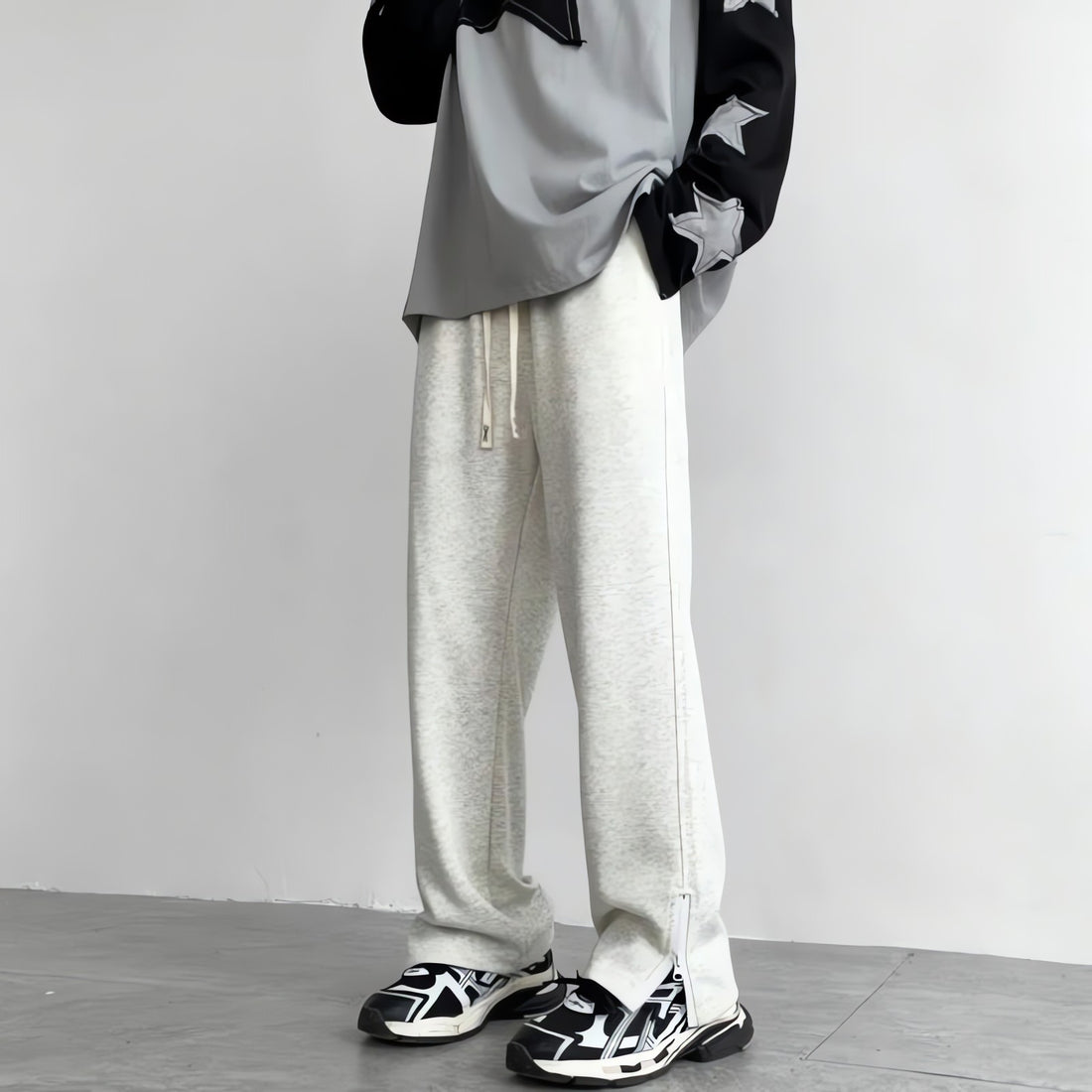 Zip-Up Leg Sweatpants - KAYSMAR