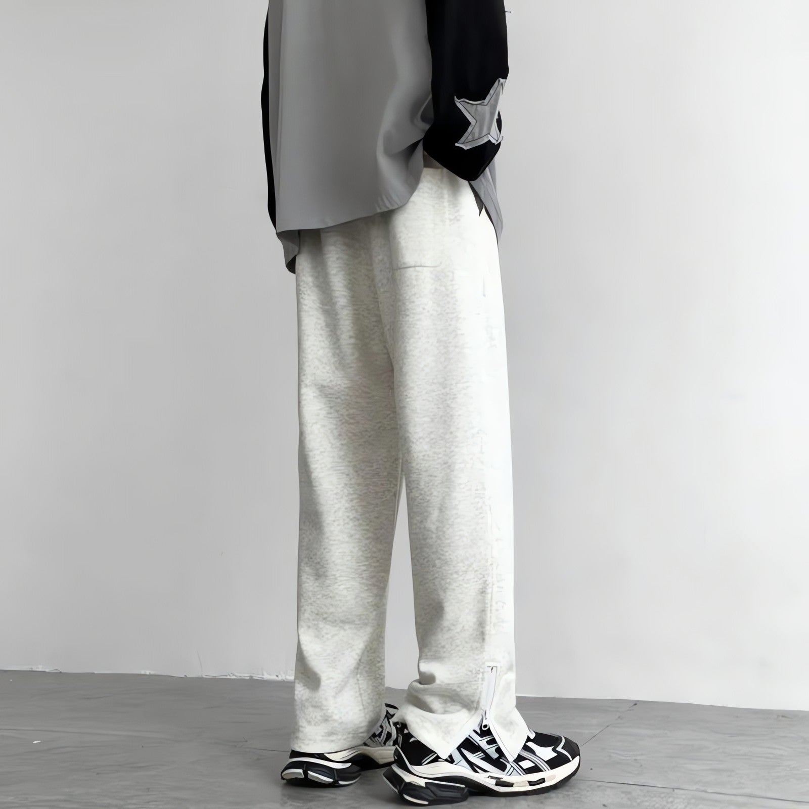 Zip-Up Leg Sweatpants - KAYSMAR