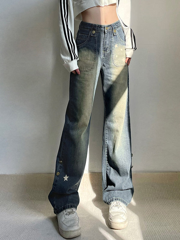 Grunge Y2K Star Jeans