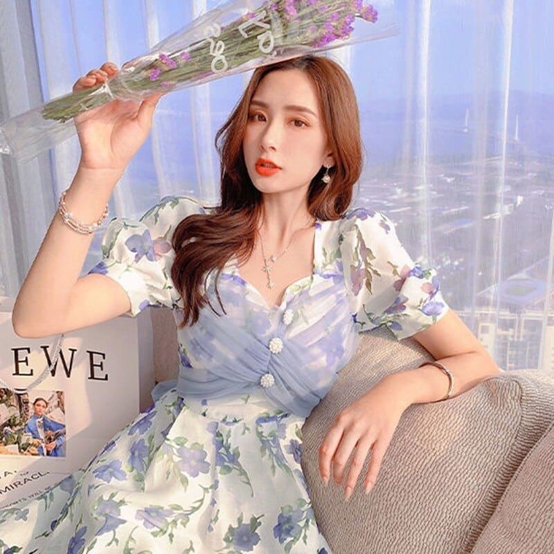 High Quality Fashion Bangkok Korean Style plus size Summer Floral Dress |  Lazada PH